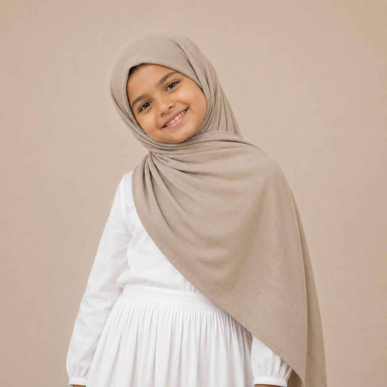 Kids Jersey Hijab by RF Abayas, soft and comfortable hijab for children in a stylish jersey fabric.