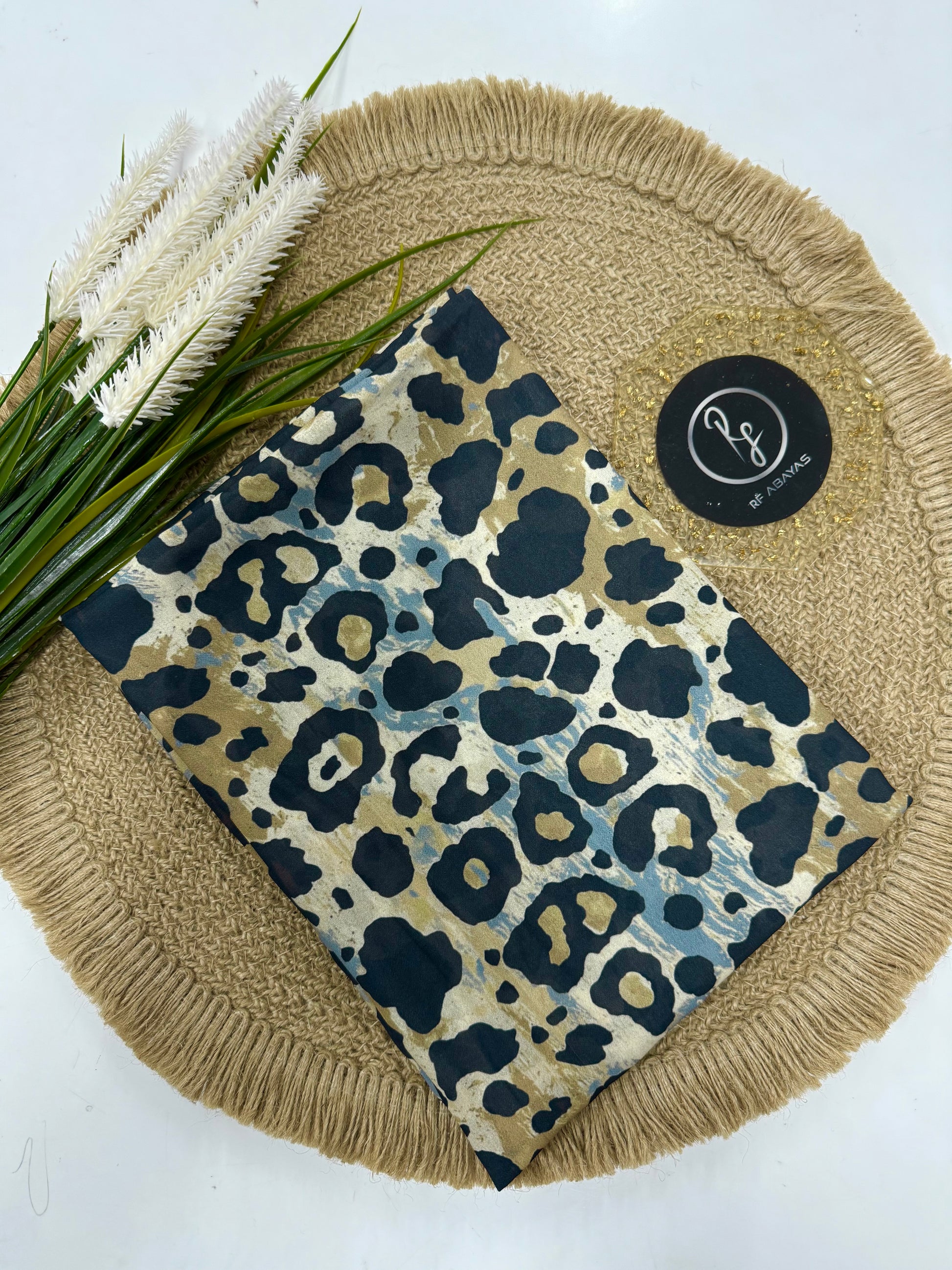 Animal Print Chiffon Hijab - Hijab - RF Abayas