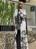 Women’s Dubai Imported Printed Shrug Set with Inner & Loose Pants – 56 Inch Summer Friendly Free Size Fit Up to 4XL