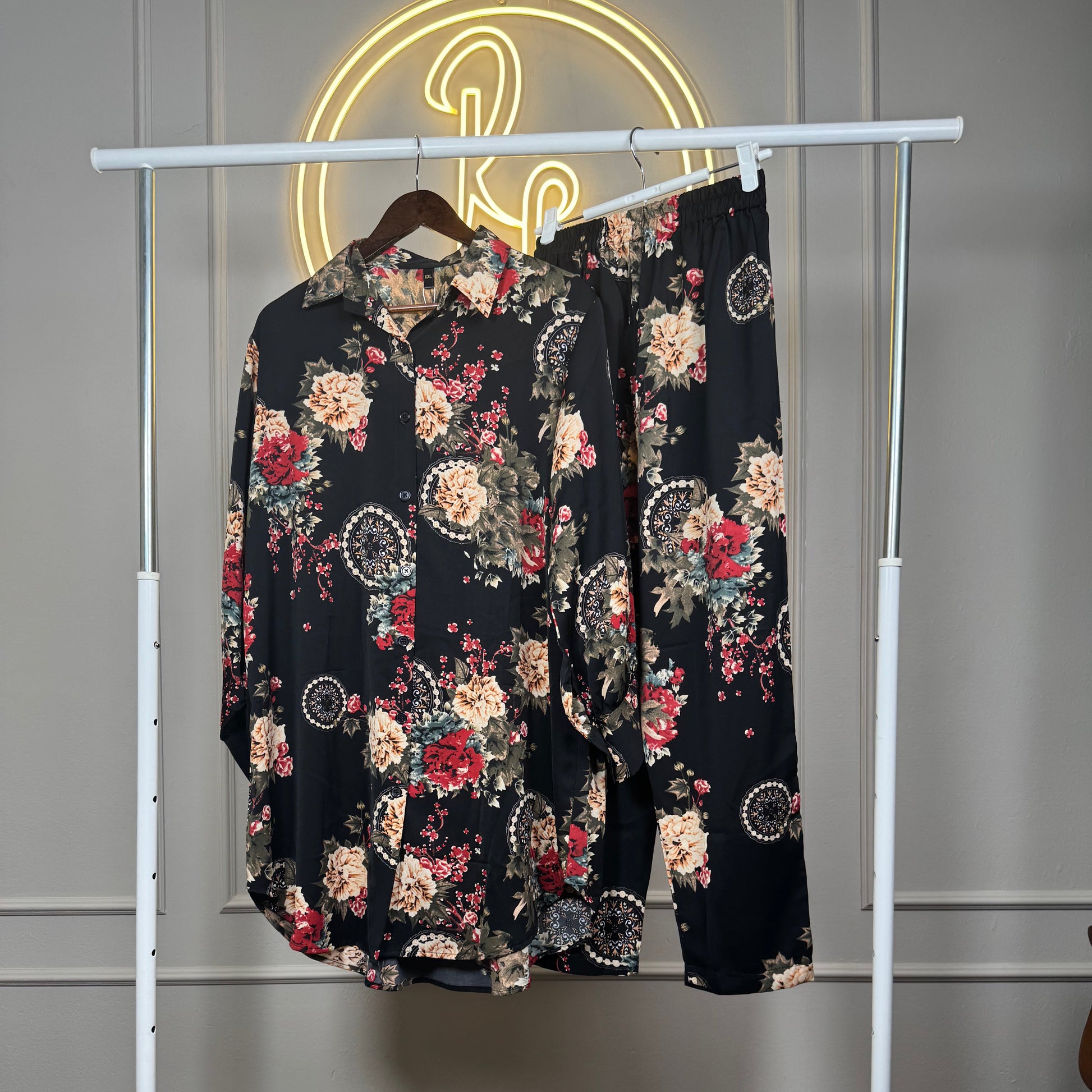 Imported Floral Cord Set