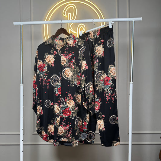 Imported Floral Cord Set