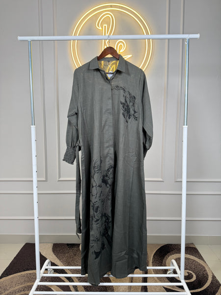 Women’s maxi dress - 56” Length - Smoke Green