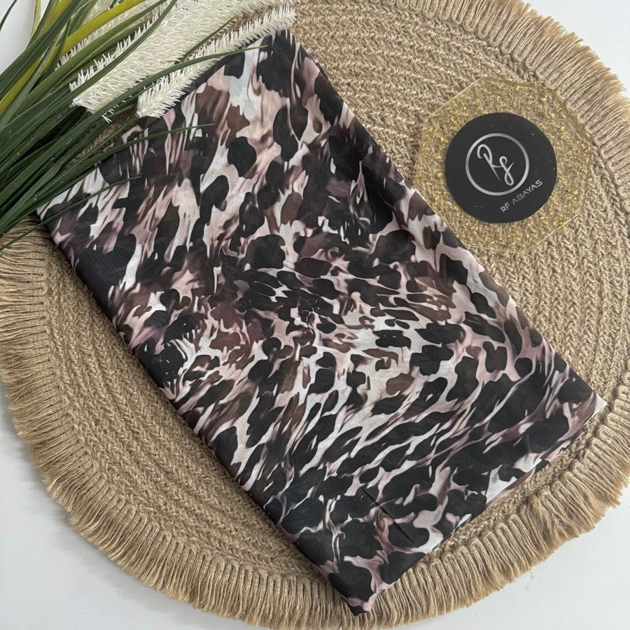 Animal Print Chiffon Hijab, view 13 – RF Abayas & Hijabs