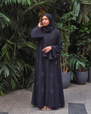 Chiffon Layered Multicoloured Beadwork Abaya – Premium Imported Edition