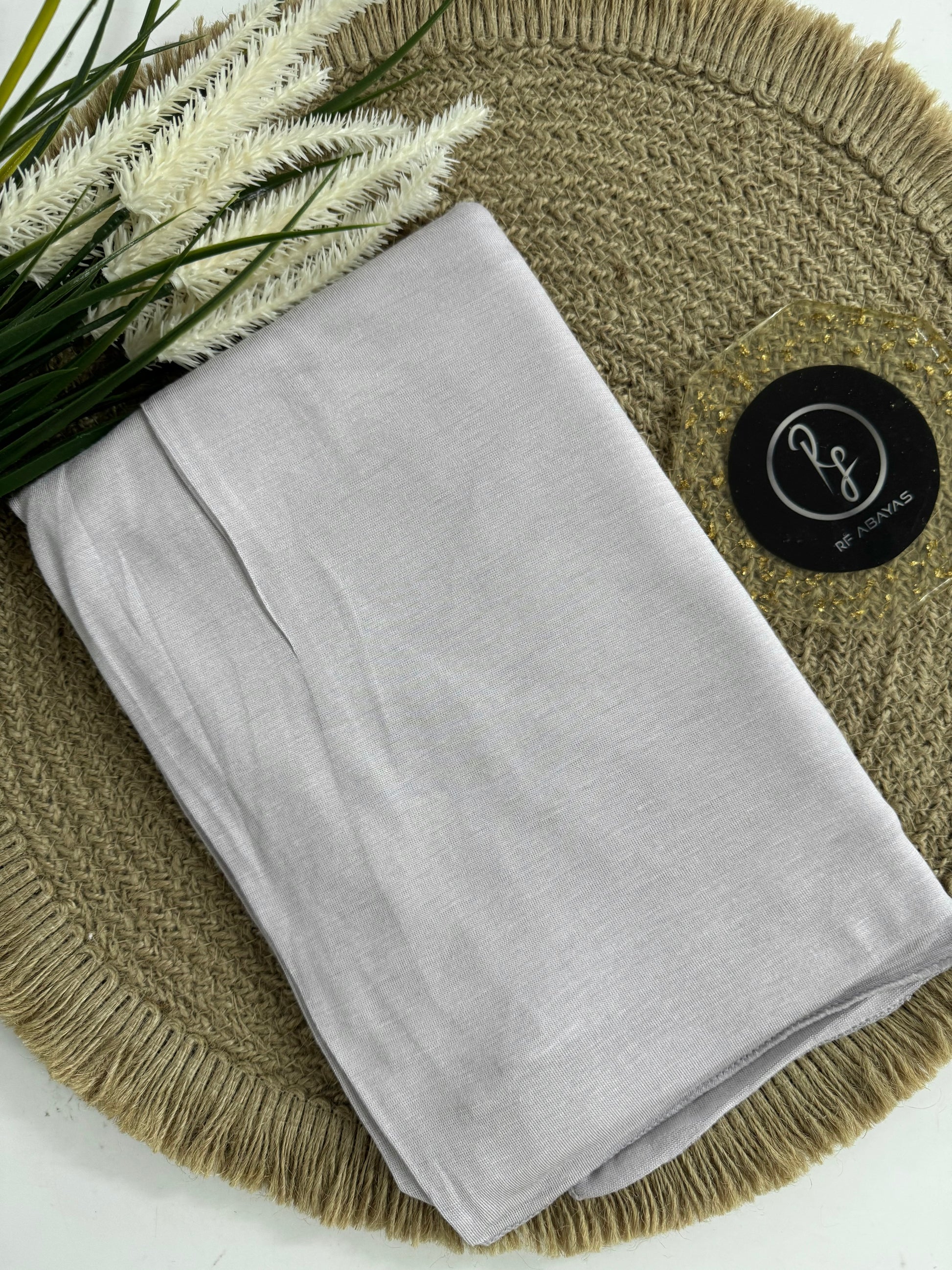 RF Abayas Bamboo Jersey Hijab in Zera with soft, breathable fabric and elegant drape, perfect for comfortable modest wear.
