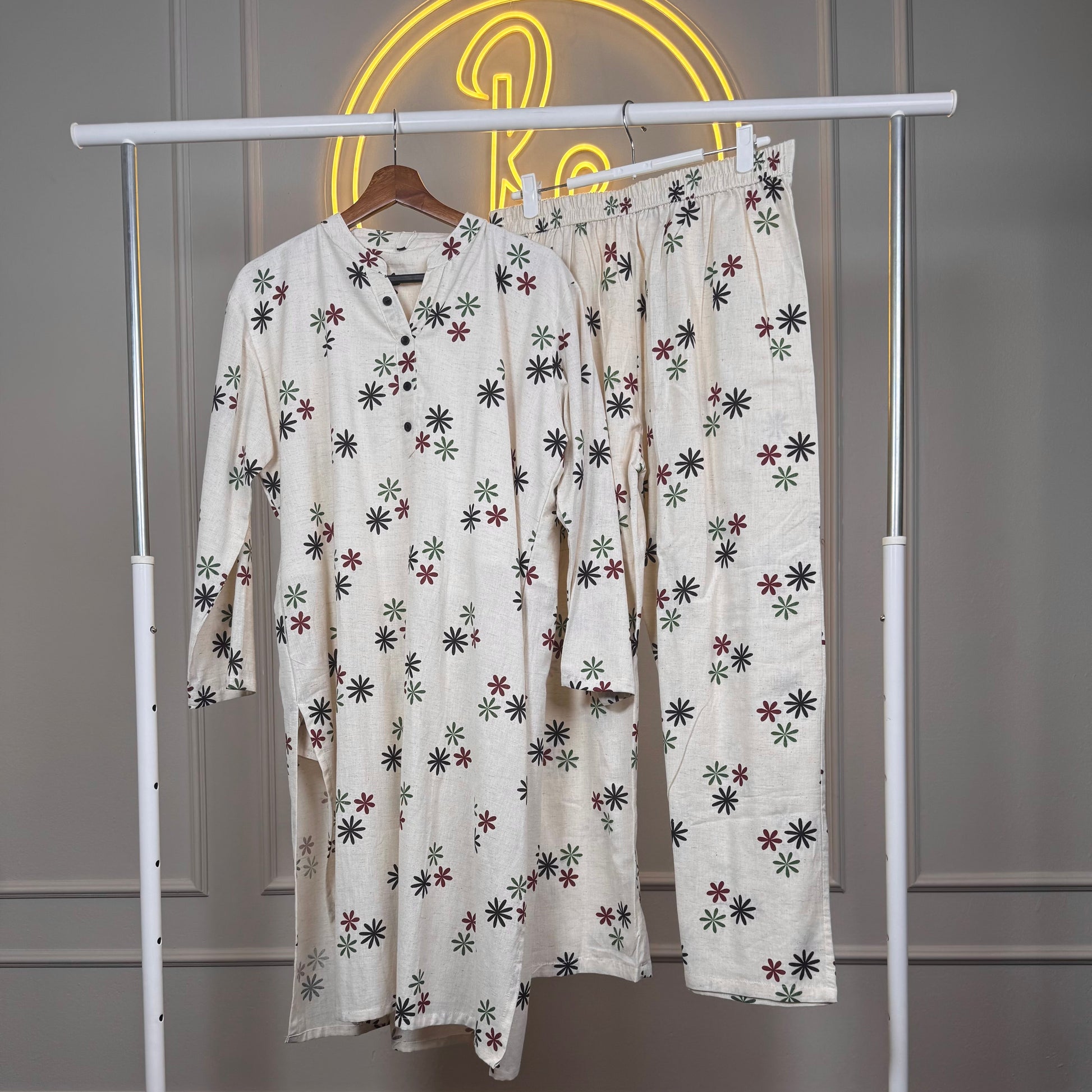 Linen Cotton Cordset - Size - XXL