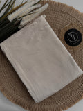 RF Abayas bamboo jersey hijab in a soft, natural fabric with a smooth drape, shown in a full-length view.