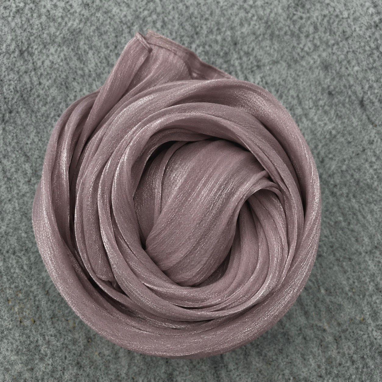 RF Abayas organza shimmer hijab in soft, elegant fabric with a subtle shimmer effect, perfect for modest fashion and special occasions.