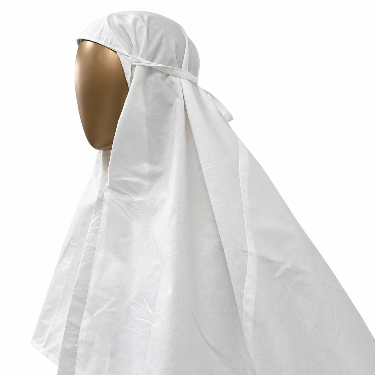 Soft breathable white cotton jilbab prayer dress for women from RF Abayas