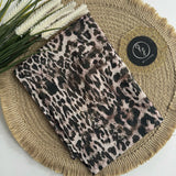 RF Abayas animal print chiffon hijab displayed, showcasing lightweight, flowy fabric with bold animal pattern for stylish modest wear.