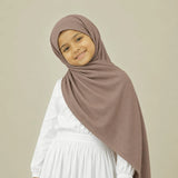Kids Jersey Hijab – Moja in Rosy Mauve Brown – RF Abayas & Hijabs