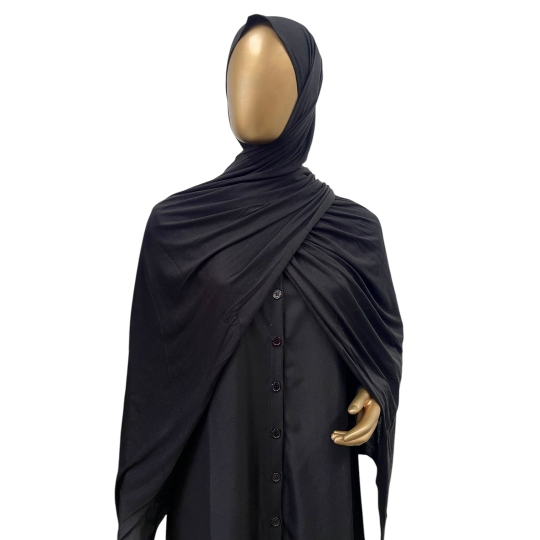 Black Bamboo Jersey - RF Abayas