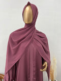 Everyday Comfort Abaya - Dark Pink - RF Abayas