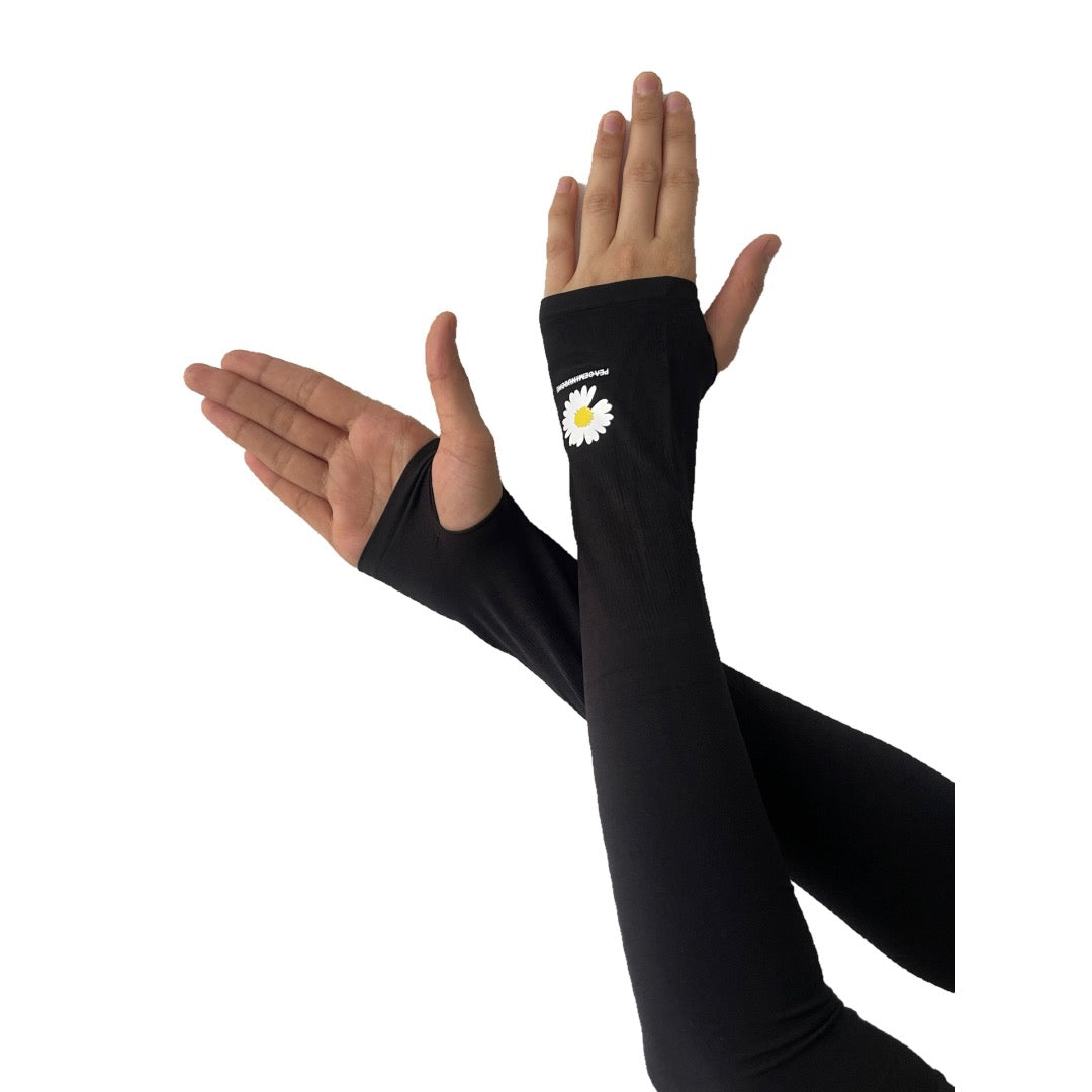 High Quality UV Cut Arm Sleeves - Flower Print - RF Abayas