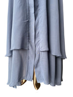 Blue Grey Layered Abaya