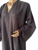 Crushed Chiffon Transparent Abaya