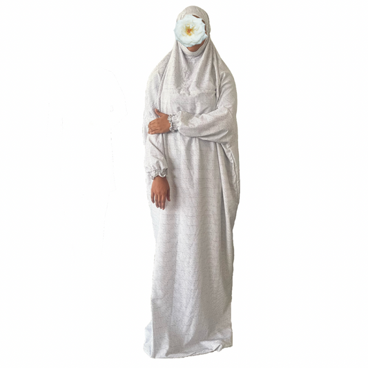 Islamic Prayer Dress / Jilbab - White - RF Abayas