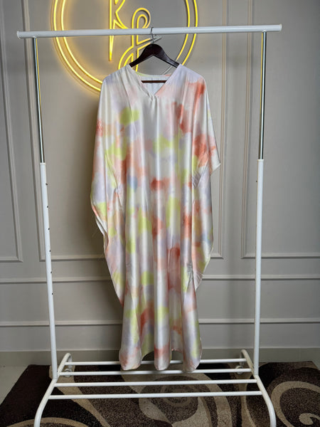 Kaftan Printed Maxi Dress – 54” Length | 3XL Size - RF Abayas