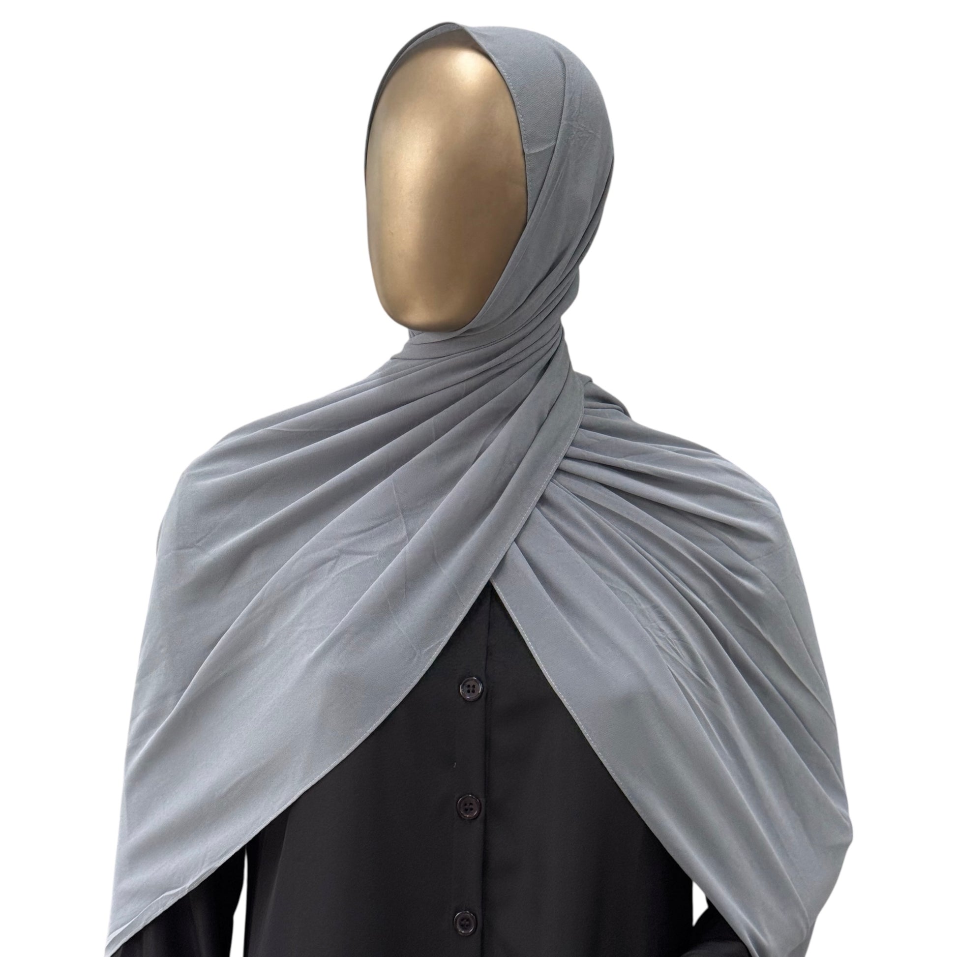 Camel Malaysian Georgette hijab from RF Abayas displayed in soft fabric with elegant drape and subtle texture.