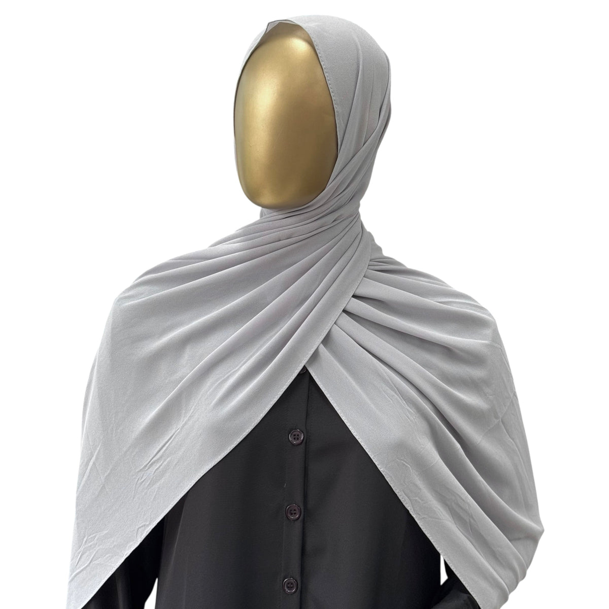 Malaysian Georgette hijab in camel color by RF Abayas, lightweight and elegant fabric for modest fashion.