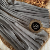 Pure cotton hijab with wrinkle-free finish, folded for display