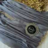 Pure cotton hijab with wrinkle-free finish, folded for display