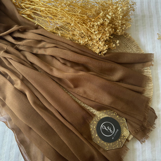 Pure cotton hijab with wrinkle-free finish, folded for display