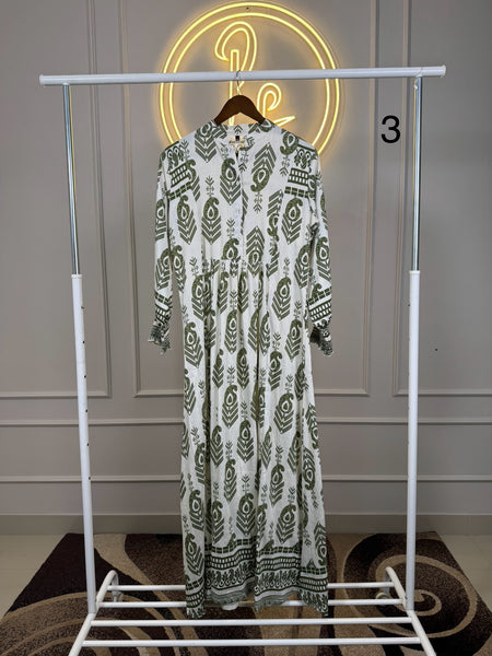 Summer Friendly Maxi Dress - 56” Length- Smocked Sleeves - RF Abayas