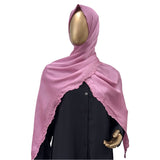 Textured Satin with Scallop - RF Abayas