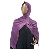 Textured Satin with Scallop - RF Abayas