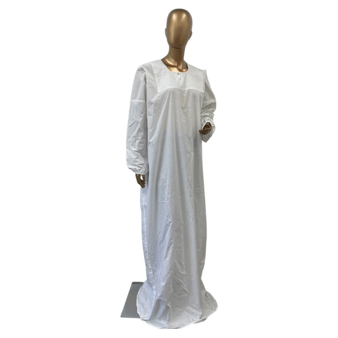 White Mull Cotton Prayer Dress - RF Abayas