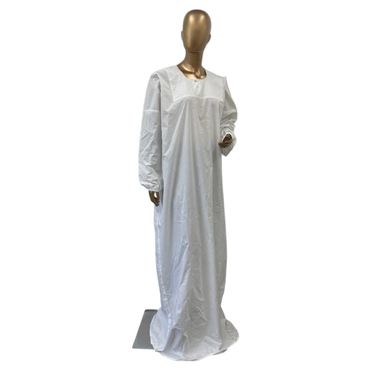 White Mull Cotton Prayer Dress - RF Abayas