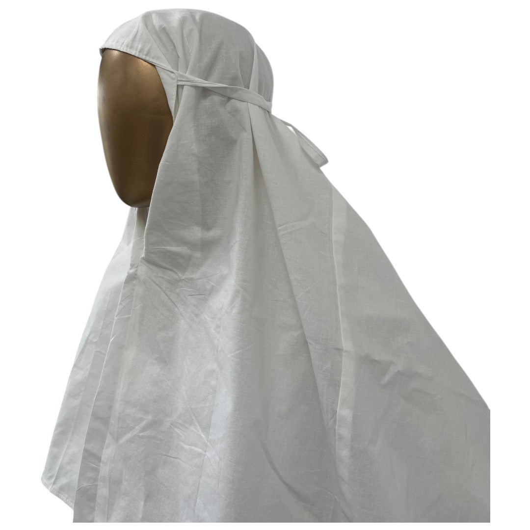 White Mull Cotton Prayer Dress - RF Abayas