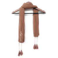 Half Pleated Chiffon with Tassels